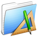 Aqua Stripped Folder Applications icon