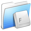Aqua Stripped Folder Fonts icon