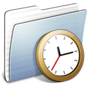 Graphite Stripped Folder Clock icon