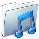Graphite Stripped Folder Music icon