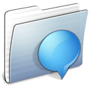 Graphite Stripped Folder iChats icon