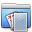 Aqua Stripped Folder Card Deck icon