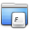 Aqua Stripped Folder Fonts icon