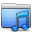 Aqua Stripped Folder Music icon