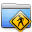 Aqua Stripped Folder Public icon