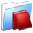 Aqua Smooth Folder Library icon
