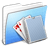 Aqua Stripped Folder Card Deck icon