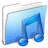 Aqua Stripped Folder Music icon