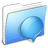 Aqua Stripped Folder iChats icon