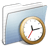 Graphite-Stripped-Folder-Clock icon