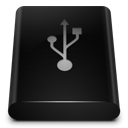 Black Drive USB icon