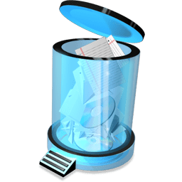 Recycle Bin full Icon | Blue Crystal Iconset | lgp85