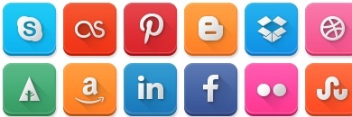 Modern Social Media Rounded Icons