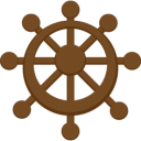 Ship steering wheel icon