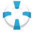 Lifesaver lifebuoy blue icon