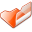 Folder orange open icon