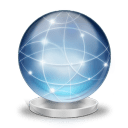 Network globe online icon