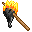 Marshmallow on fire icon