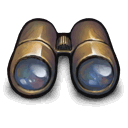 Golden Binoculars Icon | Buuf Iconset | Mattahan