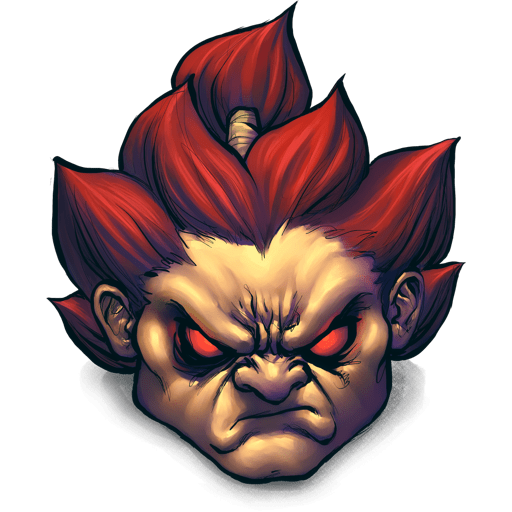 Street Fighter Akuma Icon, UltraBuuf Iconpack