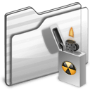 Burnable Folder white icon