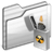 Burnable Folder white icon