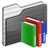 Library Folder black icon