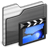 Movies-Folder-black icon