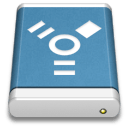Blue External Drive FireWire icon