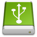 Drive Green USB icon