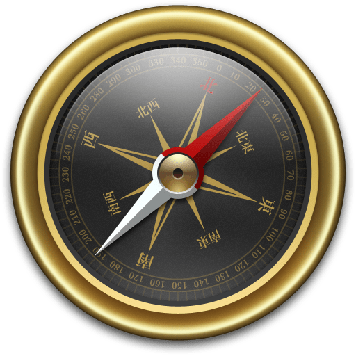 Compass-Gold-Black icon