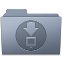 Downloads Folder Graphite icon