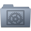 System Preferences Folder Graphite icon