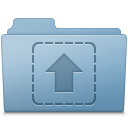 Upload Folder Blue icon