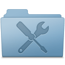 Utilities Folder Blue icon