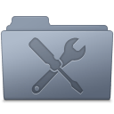 Utilities Folder Graphite icon