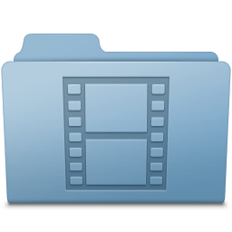 Movie Folder Blue icon