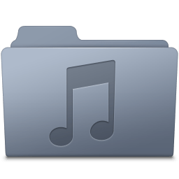 Music Folder Graphite icon