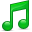 Sidebar Music Green icon