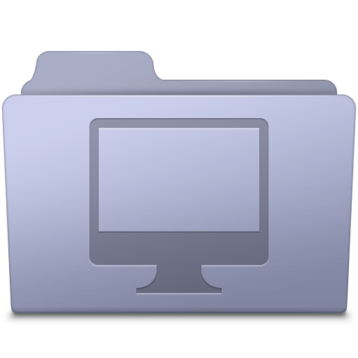 Computer Folder Lavender icon
