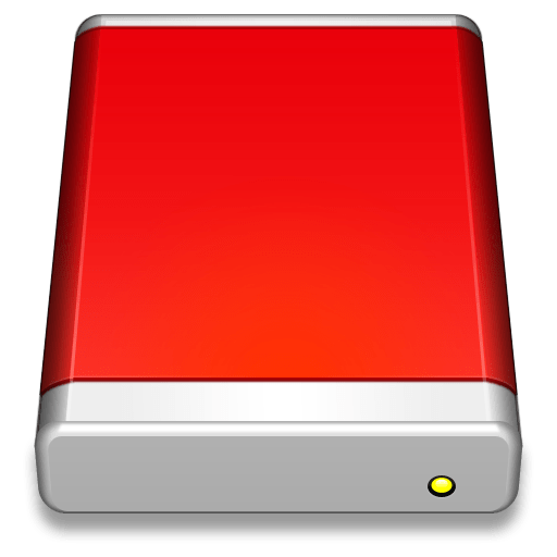 External-Drive-Red icon