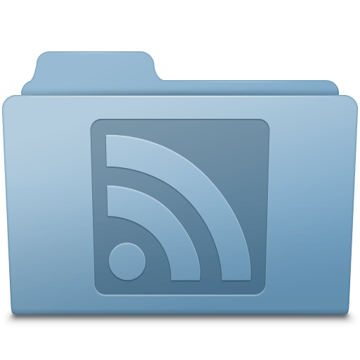 RSS Folder Blue icon