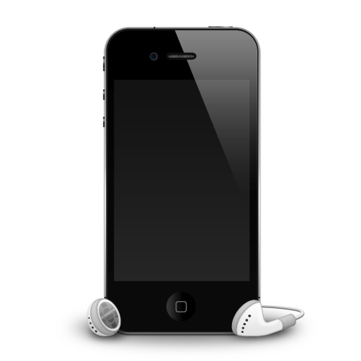 iPhone 4G headphones shadow icon