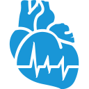 Cardiology blue icon