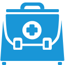 Doctor Briefcase blue icon