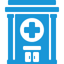 Hospital blue icon