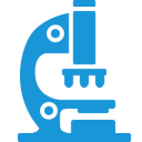 Microscope-blue icon