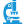 Microscope blue icon