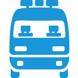 Ambulance blue icon