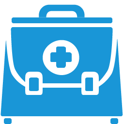 Doctor Briefcase blue icon